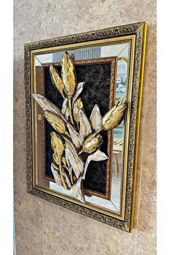 Gezelge Home & Art LALE BUKETİ RÖLYEF TABLO - 80X60