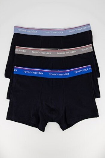 Tommy Hilfiger , Set of Boxers with Logo Waistband - 3 Pairs, Grey, Navy, L