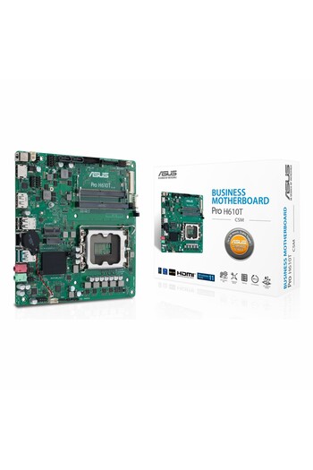 ASUS Pro H610T-CSM DDR5 (5600MHz)OC M.2 HDMI/DP 1700P mITX Anakart