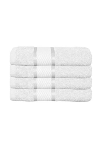 OEM Set 4 prosoape de maini, Bumbac, 30x50cm, 400g/m², Alb