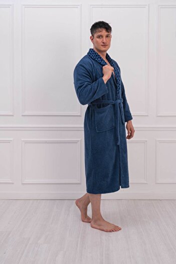Denia Home Textile |   Pyramid |   100% Cotton Women / Men Unisex Premium Single Bathrobe