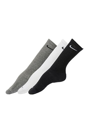 Nike , Set of Everyday Plus Fitness Unisex Socks - 3 pairs, White, Black, M