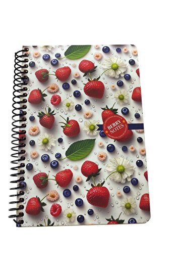 tüftürük Gıpta Berry Notes 17X24 Patterned Hard Cover Notebook Lined 120 Pages