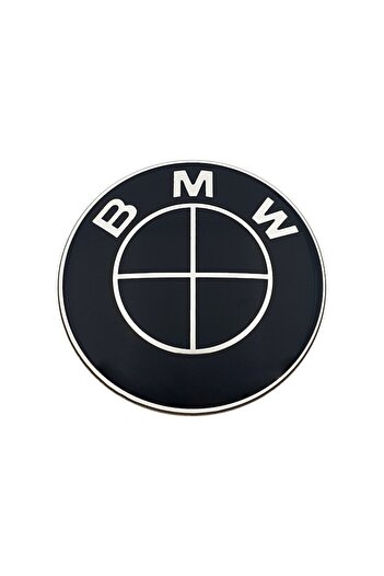 Silverline Emblemă autoadezivă pentru volan BMW, 44 mm, negru complet