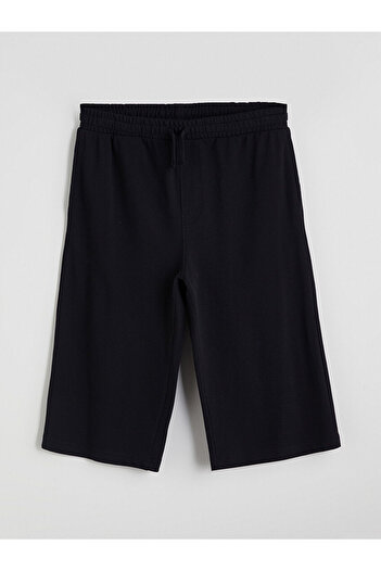 LC Waikiki Black Standard Fit Men's Roller Shorts