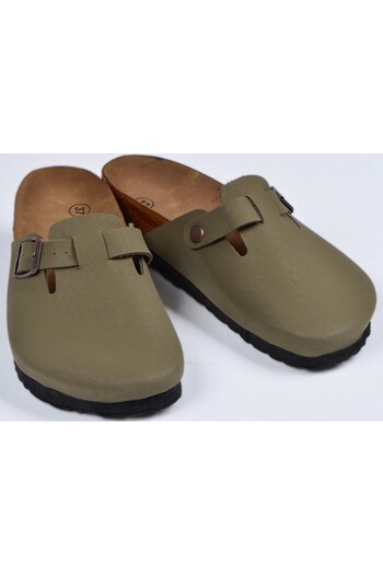 DAD WOLF Μανιτάρι Παντόφλες Χακί Παιδικές Unisex Boston Birkens Casual Sabo 59463 Daily