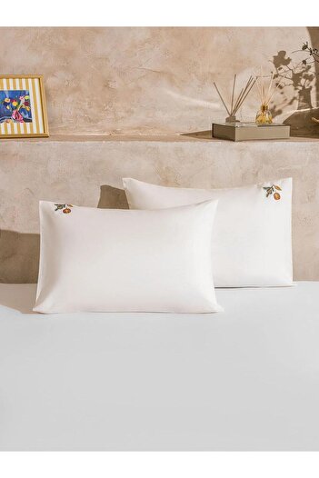 LC Waikiki Lcw Home Embroidered Cotton Pillow Case 2 Pcs 50X70 cm (W5)