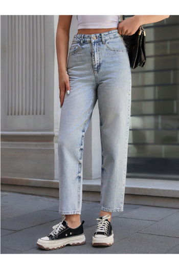 SHEVEGA Ice Blue ψηλόμεσο Lycra Boyfriend Mom Jean