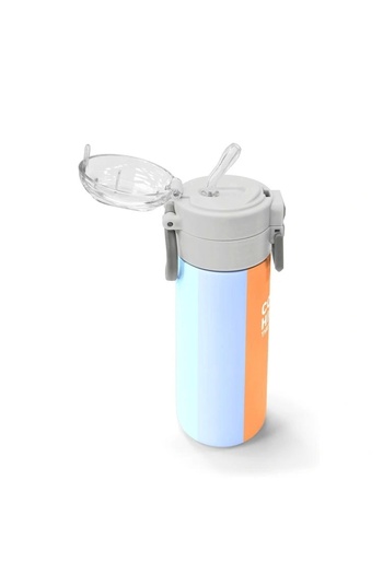 Coral High 31880 KIDS RENKLİ ÇİZGİLİ DESENLİ PİPETLİ VE DİREKT İÇİM ÇELİK TERMOS 500ML