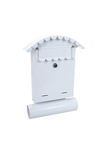 JollyMag Mailbox, with space for newspaper, white, B6 format, 24.5x7x36.5 cm, Damech