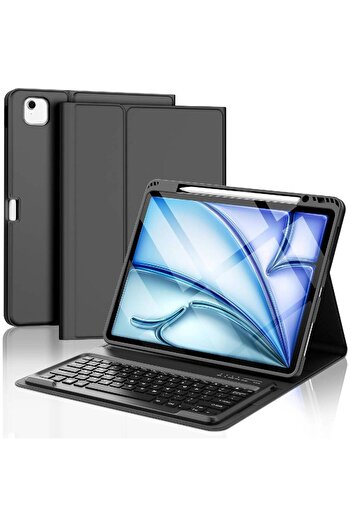 XIUWOO iPad Air 13 2024 M2 Keyboard Case | iPad Pro 12.9 6/5/4/3rd Gen with Wireless keyboard Black