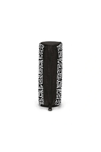Coral High 11182 Kids Black and White Geometric Patterned Three Compartment Pencil Bag
