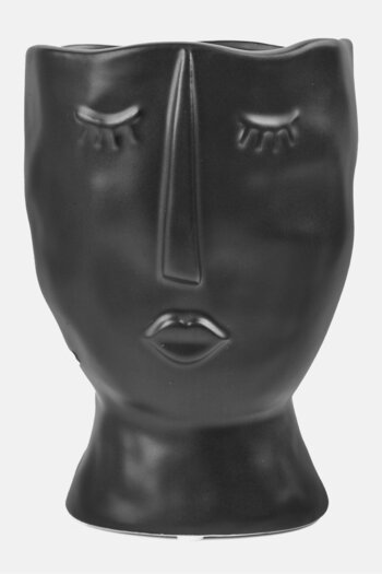 Muy Mucho Ceramic Fashionable Flower Vase, Black