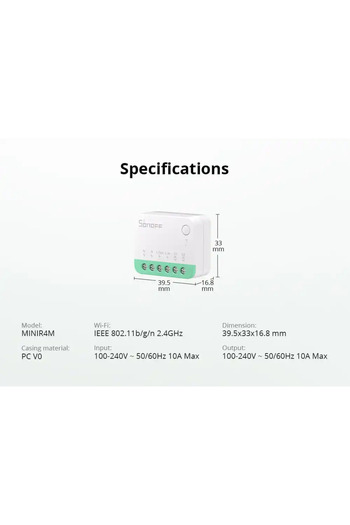Sonoff MINIR4M Extreme Smart Wifi Relay - Matter