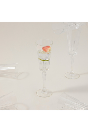 RCR transparent crystal glassware 6 pcs set with base