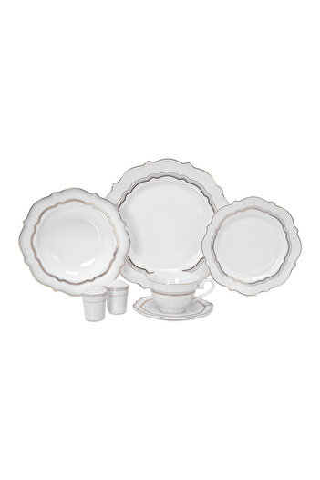 LA MESA white bone porcelain dinner set 32 pcs