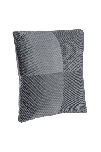 OEM Perna Decorativa de Iarna Gri Velvet cu Dungi Reliefate