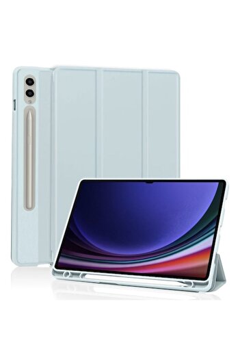 Rao Husă compatibilă cu Samsung Galaxy Tab S9 Ultra, Flex Trifold, F72, TPU, Albastru deschis