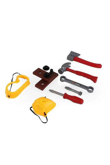 ATS Tool Set with 13 Pieces, Axe, Hammer, Screwdriver, Mask, Glasses, for Kids,