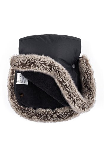 Petite&Mars Warm stroller gloves, Petite&Mars, Furry, With removable fur, For cold weather