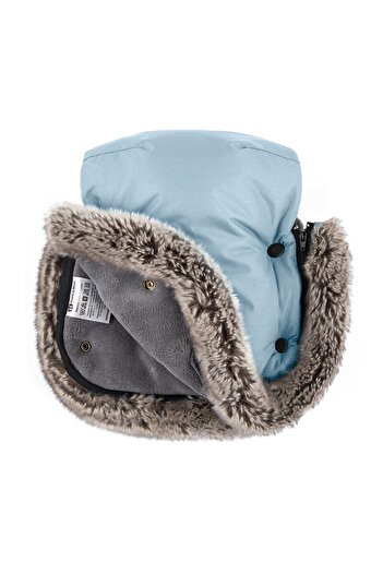 Petite&Mars Warm stroller gloves, Petite&Mars, Furry, With removable fur, For cold weather