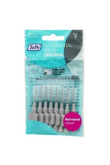 TePe Interdental Brushes - Grey 1.3mm - 1 Pack of 8 Brushes