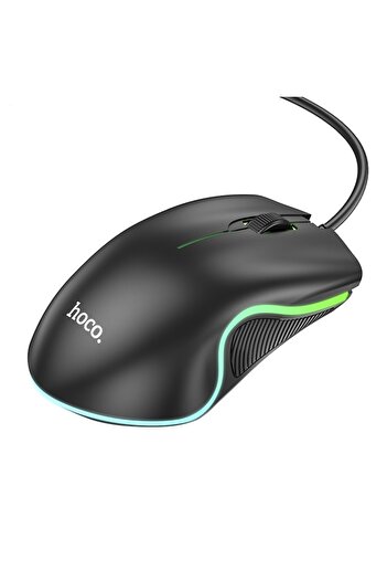 dalip Mouse gaming, cu lumini RGB si buton 3D, 1000 DPI, cu fir de 1.4m, USB, Negru