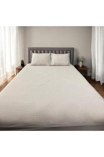 Arma Concept Single Striped Pattern Ranforce Fabric Fitted Elastic Sheet & 1 Pillow Case
