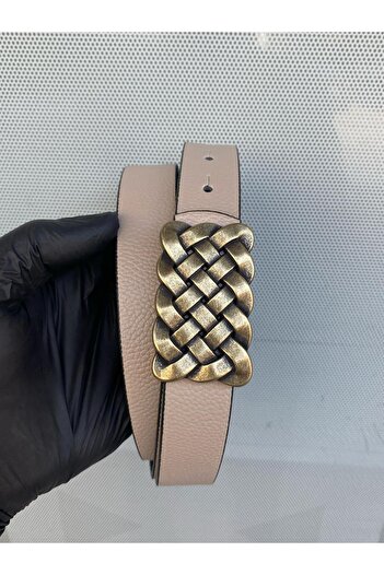Kemerix Women's Faux Leather Buckle Belt
