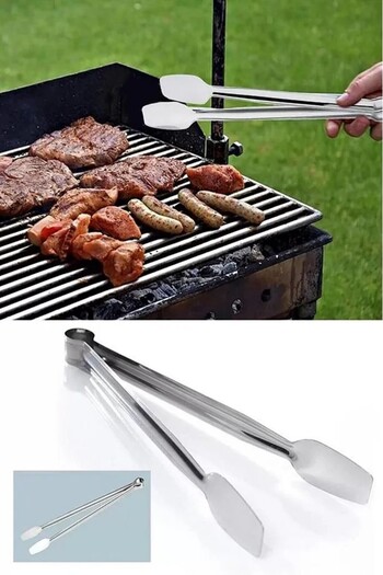 Askıcı 2 Pieces Stainless Steel Grill Tongs - 24 Centimeters |   Grill Tongs