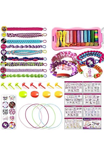 Choice Pink Kids Jewelry Making Stretchy Bracelet Kit Creativity Popular Bracelet String Making Toy Set Pop