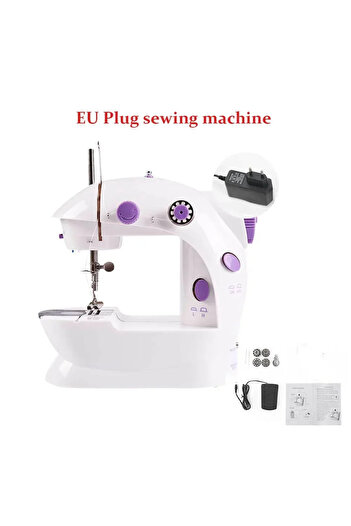 Choice white EU Ultra-Portable Dual-Speed Sewing Machine with LED Light & Foot Pedal | Easy-Use Home Stitch
