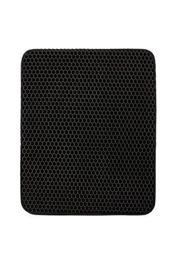 Flippy Litter Box Mat, Flippy, Double-Sided Cat Mat, Waterproof, Litter Collection, Non-Slip, Black