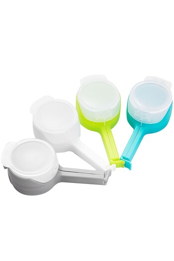 Briggs Set 4 cleme cu capac, pentru sigilare pungi alimente, material ABS, multicolor,