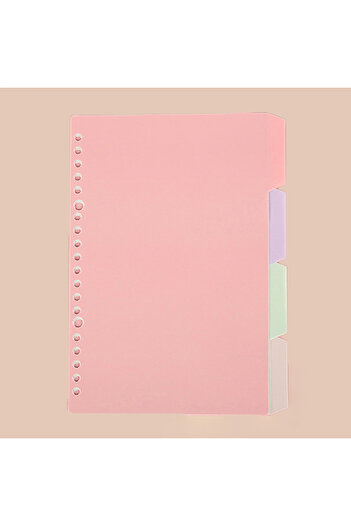 Choice 4pcs 4 Pcs Colorful Separator Sheets A5 File Dividers Paper Dividers Loose Leaf Page Markers Binder