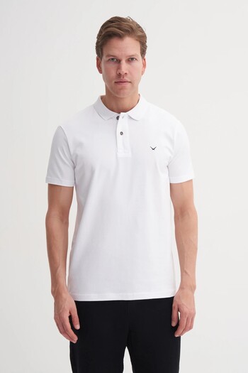 Cazador Slim Fit Polo Neck Plain Knitted T-Shirt