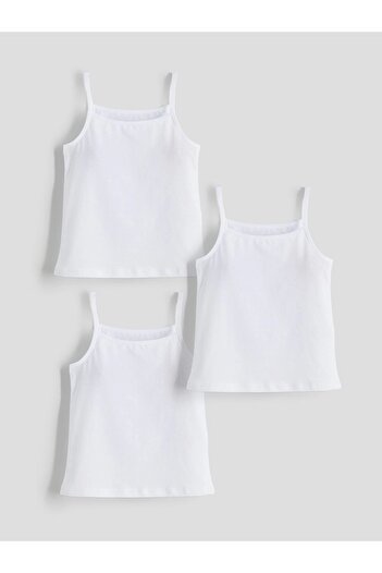 LC Waikiki Lcw Kids White Square Collar Girls' Undershirt 3-Piece