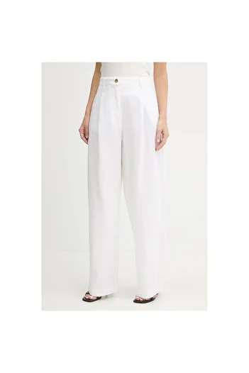 Tommy Hilfiger TENCEL LINEN SZÉLES LÁBÚ NADRÁG