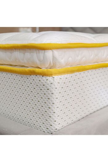 Danube Home Latex Pillow Top Pocket Spring Mattress 200 X 200 x 30cm|Super King Bed Mattress|Medium Firm Feel