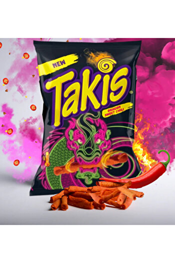 Takis Dragon Sweet Chilli Corn Tortilla Chips 100g