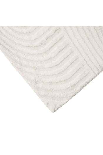 divendi-ro Decorative carpet, fur-look, embossed pattern, interior with non-slip surface, 150x100 cm, cream