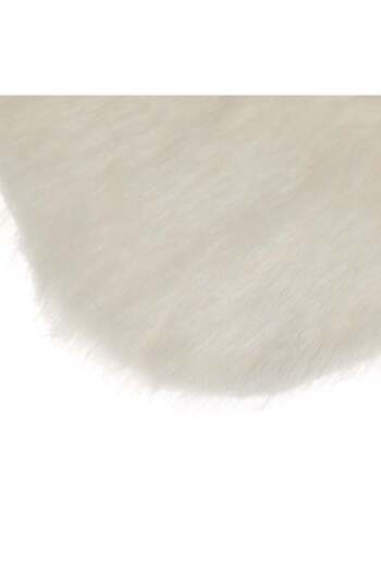 divendi-ro Decorative carpet, long-pile pile carpet, inside with non-slip surface, 120x80 cm, cream
