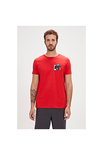 Bad Bear Crimson Red Men's T-Shirt