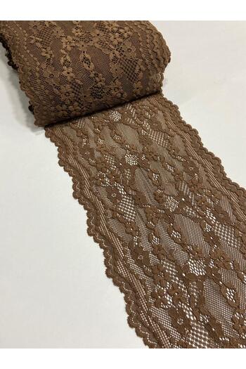 karantuhafiye Lycra Lace Stretchy Lace 1 Meter Brown