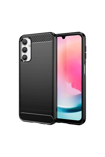 Bibilel Samsung Galaxy A24 Case, Techsuit Carbon Silicone, Black