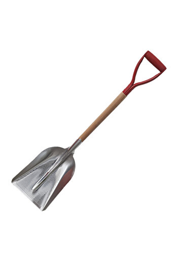 flores Aluminum shovel with dots, wooden handle, with handle, 290 x 400 mm, total length 1.1 m