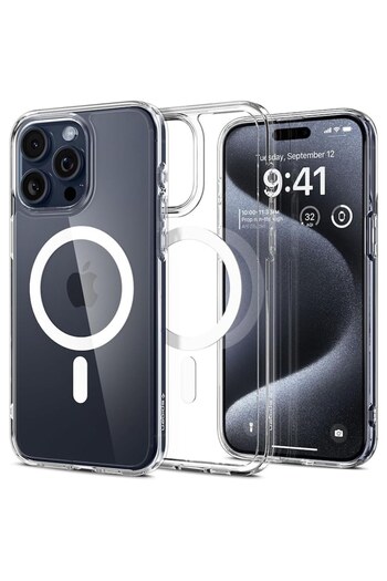 OEM Protective Case Compatible with iPhone 15 Pro, Ultra Hybrid MagSafe, H65, Soft Silicone, White