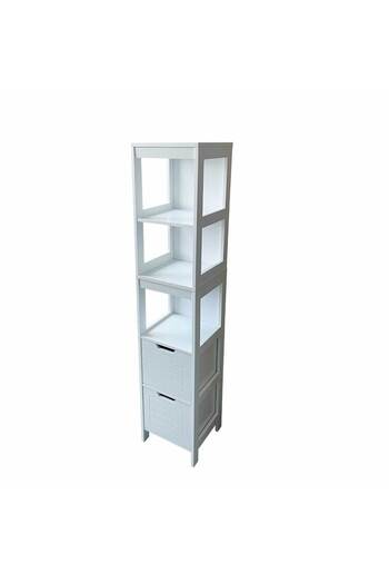 homez white wood bathroom cabinet 30*30*144 cm