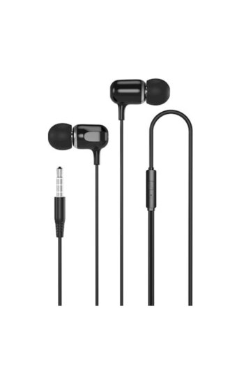 Bibilel In-ear headphones with microphone, Power bass boost, Black