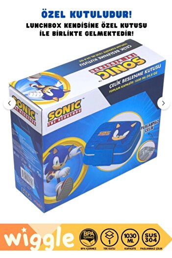 WİGGLE Sonic Steel Bento 1030 ml – 2 Compartments (Licensed)